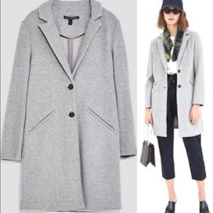 Zara Super Soft Coat in Marl Grey